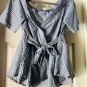 Venus Nautical tie front blouse